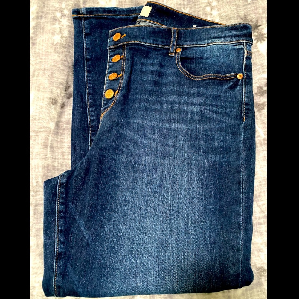 Loft modern skinny high waisted jeans size 16